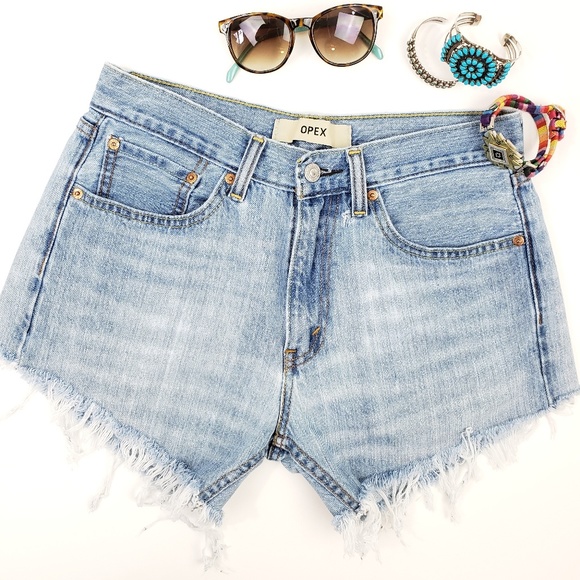 OPEX Pants - High Waist Denim Cutoff Shorts